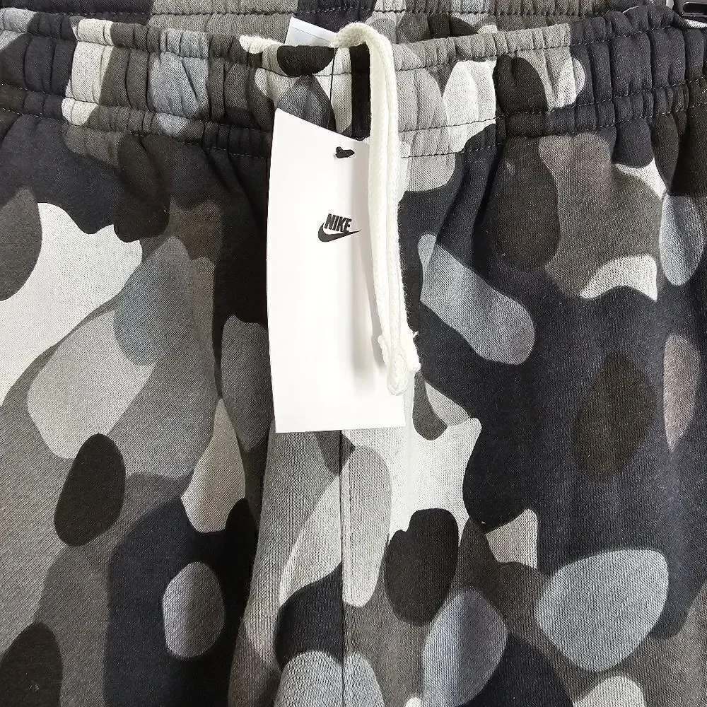 Nike Sportswear Club Fleece Joggers Pants Men's M Camo Black Grey FB9023-060